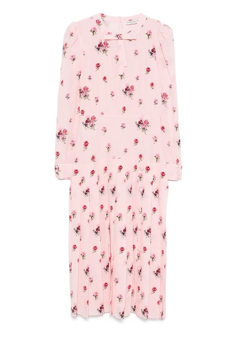 Abito midi con stampa floreale in rosa Alessandra rich - donna